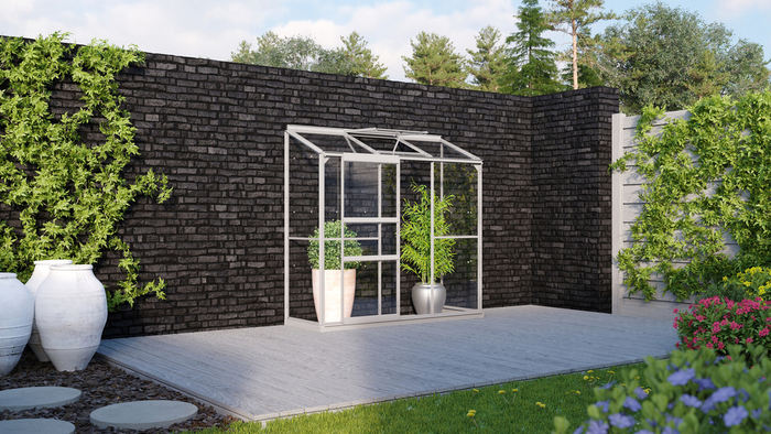 Växthus Ida 1300 Alu Glas Sockel 1,3 m² Vitavia